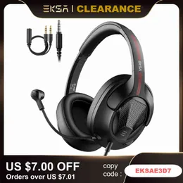 Headset EKSA E3D Gaming Headset Gamer 3.5mm STEREO WIRED HEADFONER MED MIKROFONE BROUS CANCERING FÖR PC/PS4/XBOX ONE/NINTENDO SWITCH T220916