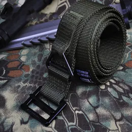 Cintura tattica da esterno CQB cinture di tela da uomo cintura di nylon di salvataggio in corda doppia