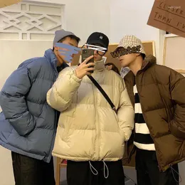 Męskie męskie parkas sondr men harajuku kolorowy bąbelkowy płaszcz zimowy kurtka męska streetwear hip hop parka koreańskie czarne ubrania