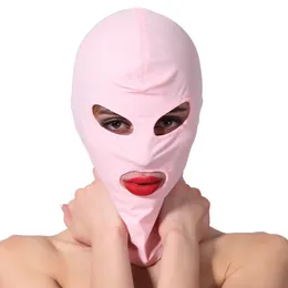 Skönhetsartiklar erotiska produkter fetisch män bdsm huva elastisk slav bondage mask öppen mun ögon femdom sexig spel gay porr leksaker varor för vuxna