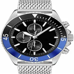 Mens Watches Ocean Chronograp Quartz Movement Designer Watch 1513701 1513704 1513742 Stainess Steel Fashion Men 's Luxury Wristwatch AAA 품질