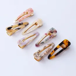 NEU RETRO Water Drop Hohlhaarzubeh￶r Acetat Acryl Glitzer Entenbill Haarklammern Bobby Pin Alligator Haar Barrettes