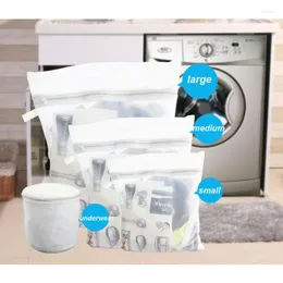 Tvättväskor 2022 4 storlekar Funktionella dragkedja tvättnätstrumpor underkläder tvätt förvaring