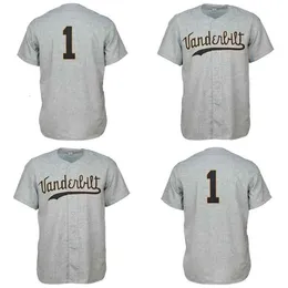 Glac202 Vu Vanderbilt Commodores 1960 Road Jersey Rube Custom Men Женские молодежные бейсбольные майки любое имя и номер двойной сшитый