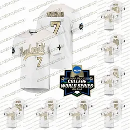 GLAA3740 Vanderbilt Commodores CWS 7 Dansby Swanson Jerseys 51 J.J. Bleday 10 Ethan Paul 21 Tyler Brown 22 Julian Infante Baseball College Jersey