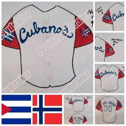 GlaC202 Herren Damen Jugend CUBANOL World Baseball Classic Trikot mit CUBAN NAD NOR WAGEN Flagge WBC-Trikots doppelt genähter Name und Nummer