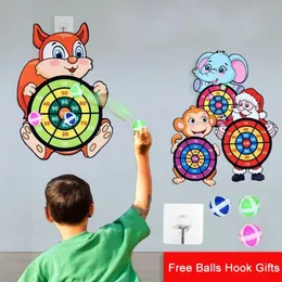 Sticky Ball Dart Board Target Sports Game Toy for Children Outdoor Party Toys Balls Throw Education Board Games