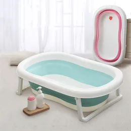 Niezlipowe maty do kąpieli Łatwa składana wanna dla niemowląt składana wanna z pod prysznicem z poduszką nieślakową ekofrotową wannę Regulowaną wannę dla dzieci 220916