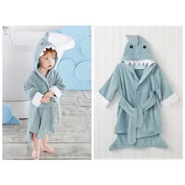 Toalhas vestes de algodão túnica de manto de banho com capuz de desenho animado meninas meninos meninos roupas de sono cobertor infantil pijamas de pijamas 220919