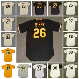 GlaC202 Pittsburgh Vintage Baseball Jersey 24 PEDRO ALVAREZ 1970er Jahre 25 BOBBY BONILLA 1990 KISON BIBBY TEKULVE ROBINSON BLASS RHODEN CASH 30 MAURY