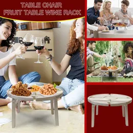 Camp Furniture Camping Mesa Plegable Outdoor Table Wine Rack Lawn Garden Sets Picnic Portable Folding