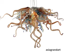 Nordic Designed Pendant Lamps Handmade Blown Murano Style Glass Mini Chihuly Glass Custom Made LED Bulbs Hanging Chain Home Chandelier Light LR1251
