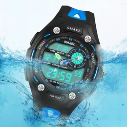 Wristwatches SMAEL Analog-Digital Watch Men Sports 30M Professional Waterproof Quartz Large Dial Hours Military 2022 Fashion