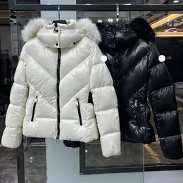 designerska damska kurtka haftowana odznaka zimowy płaszcz celac fur