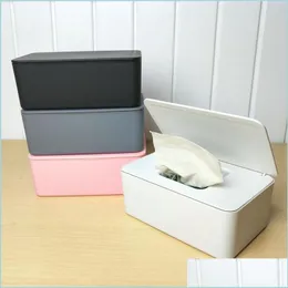 Tissue Boxes Napkins Box Wet Wipes Dispenser Holder Dry Paper Case Napkin Storage Container Drop Delivery 2021 Home Garden Kitchen Dhldh