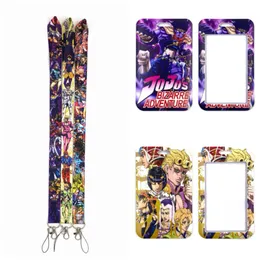 Celas do telefone celular Charms 10pcs Japão anime desenho animado JoJo pescoço colhendo pda key Id Holder Bishge jóias de cinta longa para menino por atacado #021