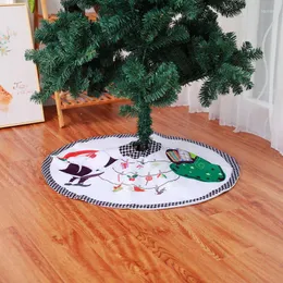 زينة عيد الميلاد 90 سم داكرون أبيض قصير شجرة التنورة الشري