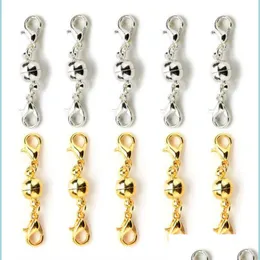 Clasps Hooks Sier/Gold Plated 6Mm/8Mm Powerf Magnetic Magnet Necklace Lobster Clasps Ball For Jewelry Diy C3 Drop Delivery 2021 Find Dhcrv