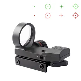 Hunting Optics 1x22x33 Compact Reflex Red Dot Scope 4 Type Reticles Holographic Riflescope Tactical Optical Sight Fit 20mm Rails for AR15 .223 & Airsoft Shooting