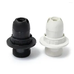 Lamp Holders Mini Edisons Screw SES Practical E14 Base Light Bulb Holder Pendant Socket Lampshade Ring 250V 2A Black/White