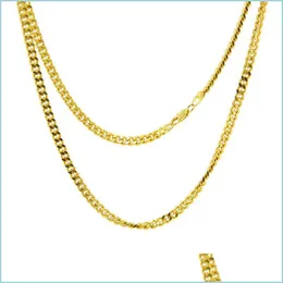 Chains New Gold Sier Miami Cuban Link Chain Mens Necklaces Hip Hop Jewelry C3 Drop Delivery 2021 Pendants Dhseller2010 Dh4Lf