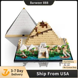 Skaparen Block Famous Architectural Series The Great Pyramid of Giza 1476 st Building Blocks Bricks Toys Compatible with 21058