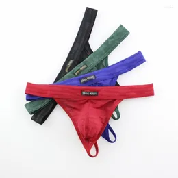 Underpants seksowne solid g string stringi mężczyźni mini mini briefy gejowskie tanga tanga hombre jockstrap penis torebka 4pcs Undserwear