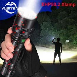 XHP50.2 Leistungsstärkste LED-Taschenlampe, Jagd-Taschenlampen, L2, IPX6, wasserdicht, Lanterna. Verwenden Sie die 18650 26650 Batterie J220713