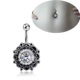 Navelklockknappringar Nya magringar Elefant Dangle Button Body Piercing Navel Rostfritt stålstänger smycken 667 T2 Drop Leverans DHIU5