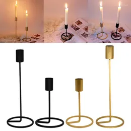 Titulares de vela Tabela de jantar Titular de ferro forjado para o jantar da luz de velas da luz de velas Decoração romântica de decoração caseira