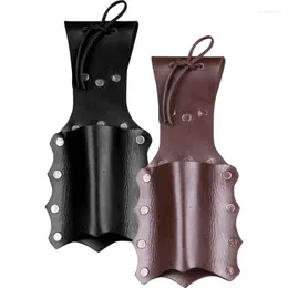 Partymasken mittelalterlicher Wikinger -Ritterschwertscheide Lederg￼rtel Scheide Scheide Dolchhalter Taille Accessoire Rapier Frog Holster Kost￼m f￼r Erwachsene