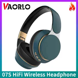 Headset Vaorlo 07s HIFI Trådlösa hörlurar Bluetooth 5.0 Eörlurar Vikbara stereo -spelhuvuden Support 3,5 mm Aux TF -kort med MIC T220916