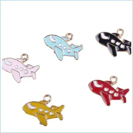 Charms 100st Gold Plane Charm Airplane Pendant Charms Emalj Alloy Floating Fit Armband Halsbandsmycken Tillbeh￶r 90 E3 Drop Del DHBES