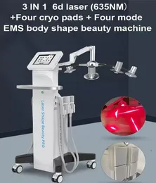 New techology 6D Lipolaser Fat Reduction Body Slimming 635 nm diode laser Cryo Therapy Freezing Body Shape Cryolipolysis Machine