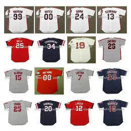 Maglia GlaVintage Ricky Vaughn CORY SNYDER PEDRO CERRANO DAVID GIUSTIZIA SANDY ALOMAR ROGER DORN ALBERT BELLE WILLIE HAYES KENNY LOFTON JIM THOME