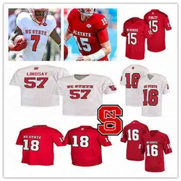 WS American College Football Wear Custom 2021 College NC State Wolfpack Jersey 축구 Trenton Gill Devin Carter Philip Rivers Devin Leary Mat