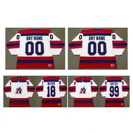 Gla Vintage Racers Jersey 11 Mark Messier 99 Wayne Gretzky Beyaz Özel herhangi bir isim numarası CCM Hokey