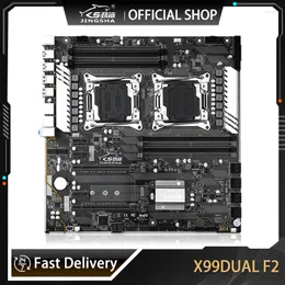 Motherboards Brand JINGSHA X99 Dual F2 Motherboard DDR4 LGA 2011-3 V3 Ram Max 256GB ATX Gaming In Stock 10 SATA 3.0 M.2 SSD