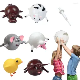 Партийная маски творческая новинка смешные игрушки TPR надувные мяча, выдувающие животные анти стресс, весело с детьми.