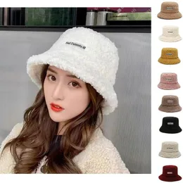 Party Supplies All- Warm Teddy Velvet Plush Hats Lamb Faux Fur Bucket Hat Winter For Women Thicken Lovely Casual Outdoor Fisherman Cap