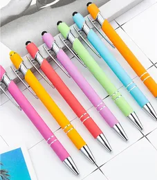 Point Stylus Capacitive Touch Metal Pens Ballpoint Office School Writing Pen For ipad iphone 2 in 1 gel ink pen