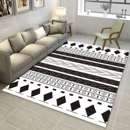 Mattor hoge kwaliteit nordisk kreativ geometrisk konst tapijt voor woonkamer slaapkamer anti-halkgolvmatta l￤ge keuken gebied