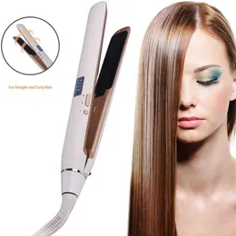 Курлеры для волос выпрямители профессиональный выпрямитель для волос железные светодиодные керамические покрытия тарелка Ionic Curling Irry Capinha Flat Iron Styling Tool T220916