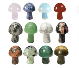 50 Pcs Home Decor Mushroom Stone Carved Natural Quartzs Crystal Healing Reiki Decoration Craft Home Decor Room Ornament