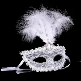 Kadınlar Dantel Seksi Maske Yarım Yüz Göz Maskesi Masquerade Tüylü Doğum Günü Cadılar Bayramı Prenses Dans Partisi Maskesi Ljje14308