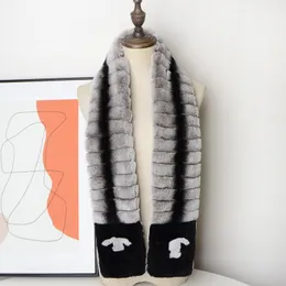 Fasion Women's Designer Scarves Scarf Rex Rabbit Fur Warm Double-sided Scarf