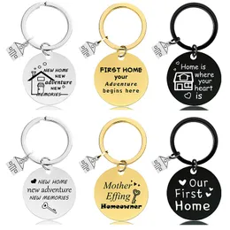 House Keychains Housewarming Metal Keychain Pendant Car Keyring Key Chain DIY Creative Gift