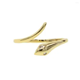 Обручальные кольца минимальный тонкий золотой цвет милые животные женщины открывают кольцо с кулаком