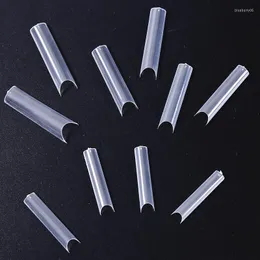 Nail Art Kits 500pcs Extra Long Square False Tips C Curved Straight Nails Manicure Decoration Tool Artificial Acrylic Fake