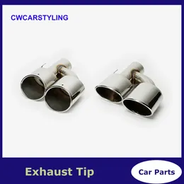 A Pair Exhaust Muffler Tip For Mercedes Benz C-Class C63 C65 W204 Stainless Steel Pipe